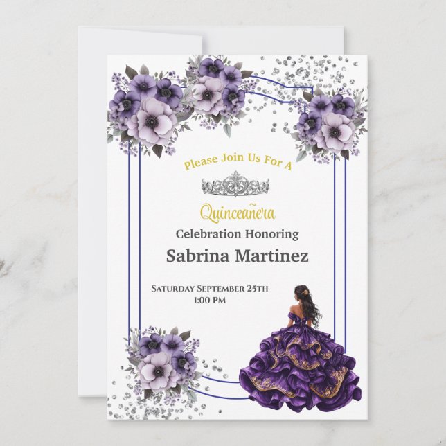 Quinceanera-inbjudan Inbjudningar (Framsida)