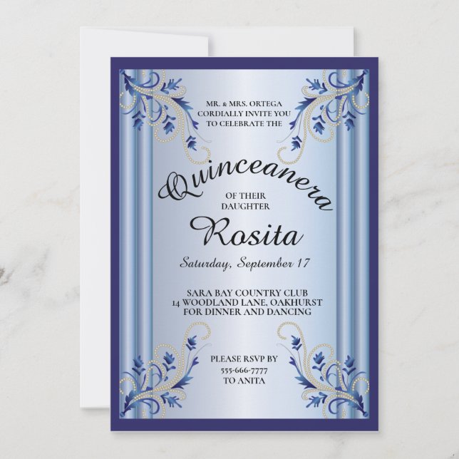 Quinceanera-inbjudan Inbjudningar (Framsida)