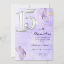 Quinceañera-inbjudan, Mis Quince 15 años