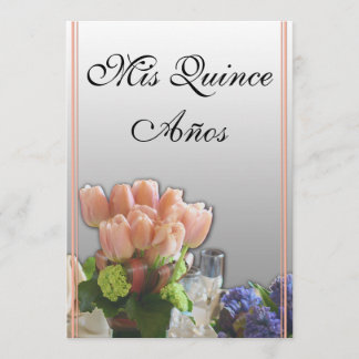 Quinceanera-inbjudan på spanska inbjudningar