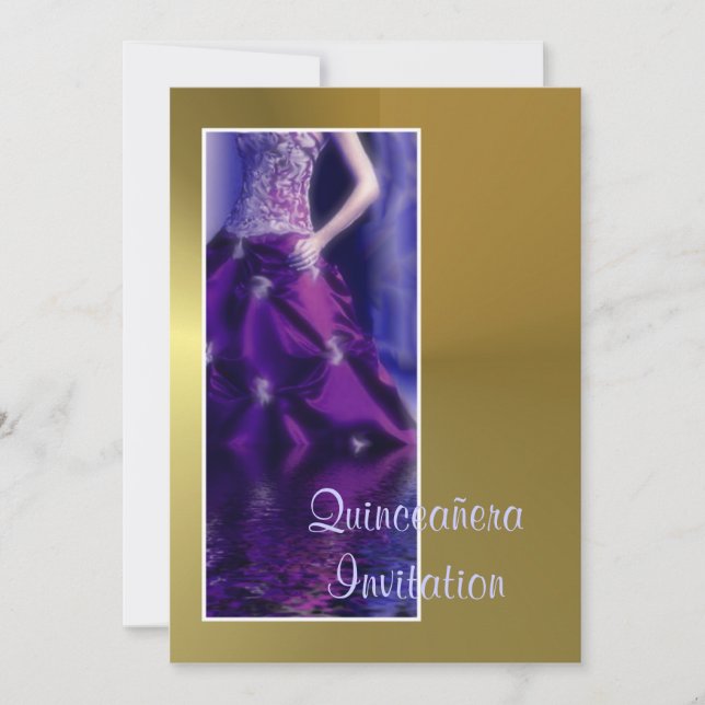 Quinceañera Inbjudan Quinceanera (Framsida)
