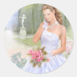 Quinceanera inbjudan runt klistermärke