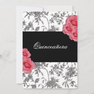 Quinceanera, inbjudan till Rosa ros / femton svens