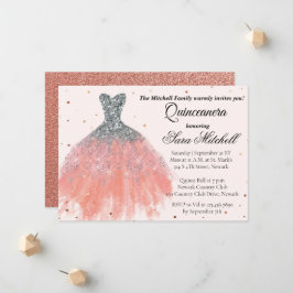 Quinceanera Invitation, Birthday Invite for sweet Meddelande