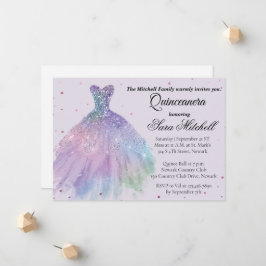 Quinceanera Invitation, Birthday Invite for sweet Meddelande