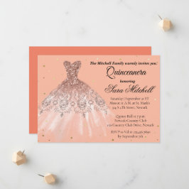 Quinceanera Invitation, Birthday Invite for sweet Meddelande