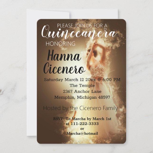 Quinceanera Julkort (Framsida)