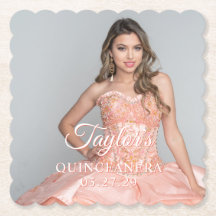 Quinceanera klänning Foto Två färger Teckensnitt
