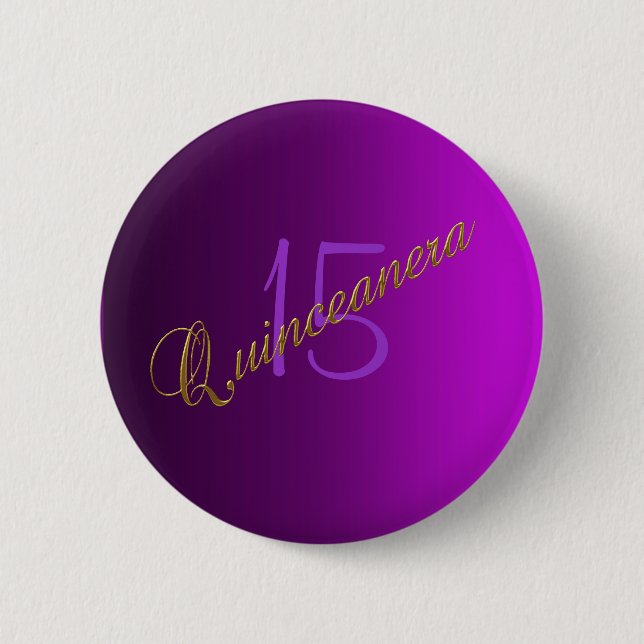 Quinceanera Klubb Knapp lila (Framsida)