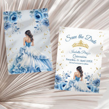 Quinceanera Light Blue Princess Spara datumet