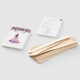 Quinceañera Lila Lilac Fläkt med Event Schedule