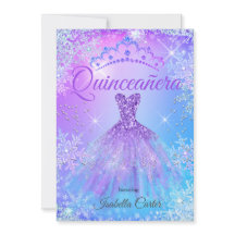 Quinceanera Lila Rosa Blue Winter Wonderland 2