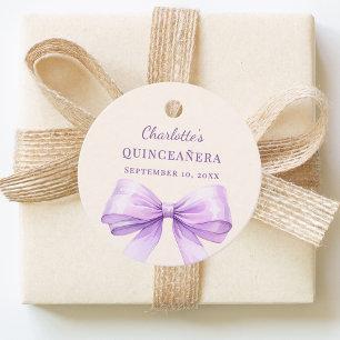 Quinceanera lila slinga elfenben gör-det-själv han gåvor etiketter