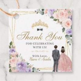 Quinceañera Lilac  Blommigt Twillingars Boy Girl Gåvor Etiketter