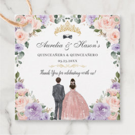 Quinceañera Lilac  Blommigt Twillingars Boy Girl Gåvor Etiketter