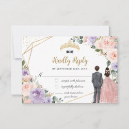 Quinceañera Lilac  Blommigt Twillingars Boy Girl OSA Kort