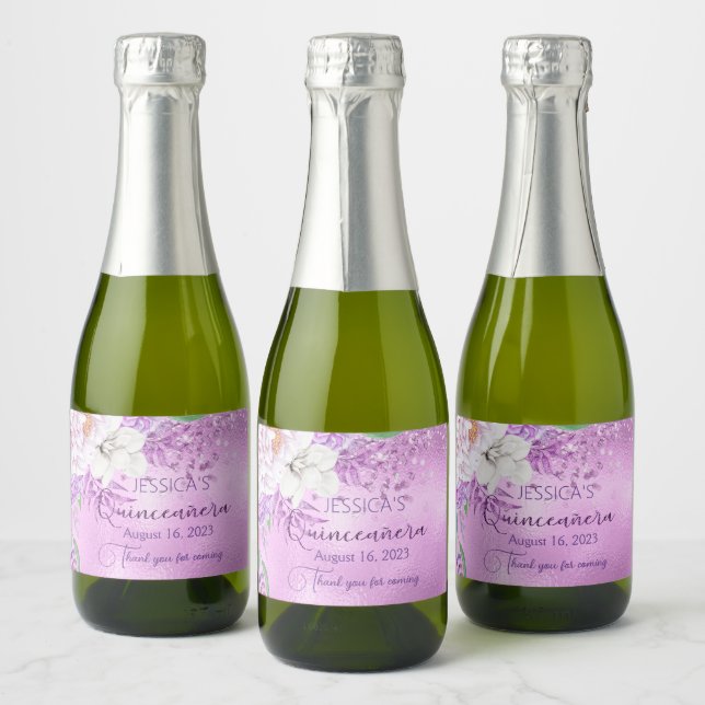 Quinceanera lilach lila mini Sparkling Vin (Flaskor)