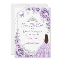 Quinceanera Lilafärgade Purpurrosklänning Silver