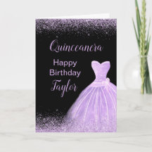 Quinceanera Ljuslila Klänning Falskt Glitter