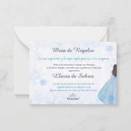 Quinceañera Lluvia de Sobres Winter Wonderland Anteckningskort