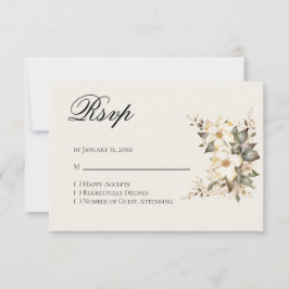 Quinceanera Magnolia Reply RSVP Card OSA Kort