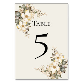 Quinceanera Magnolia Table Number Card Bordsnummer