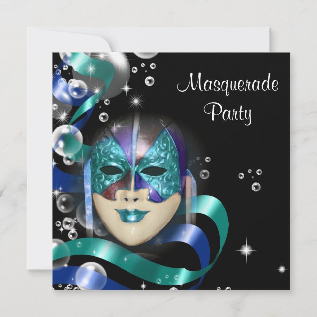 Quinceanera maskerad PERSONALIZE Inbjudningar (Framsida)