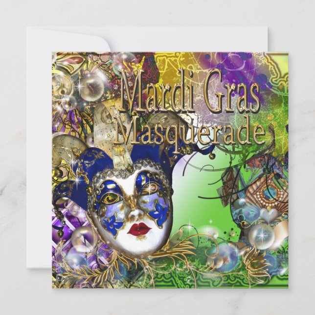 Quinceanera maskerad PERSONALIZE Inbjudningar (Framsida)