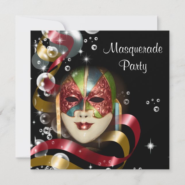 Quinceanera maskerad PERSONALIZE Inbjudningar (Framsida)