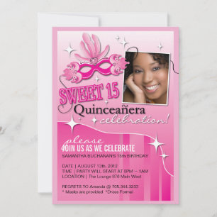 QUINCEANERA-MASKERADINBJUDAN INBJUDNINGAR