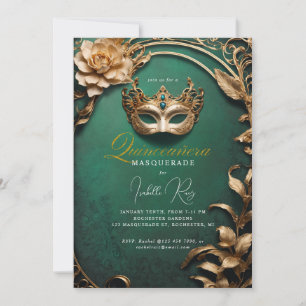 Quinceañera maskquerad inbjudningar