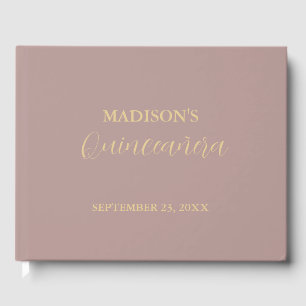  quinceañera med modern minimalistisk Rosa Gästböcker