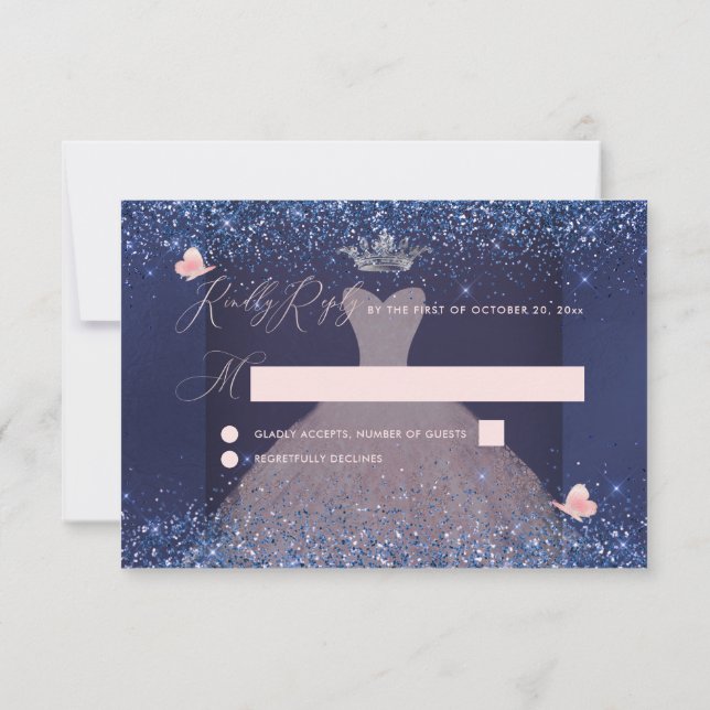 Quinceanera OSA Butterfly  Gown-flottan in Inbjudningar (Baksida)