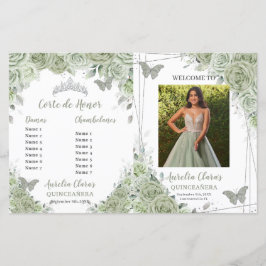 Quinceanera Photo Program för Grönt av budgetsaldo