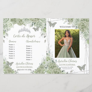 Quinceanera Photo Program för Grönt av budgetsaldo
