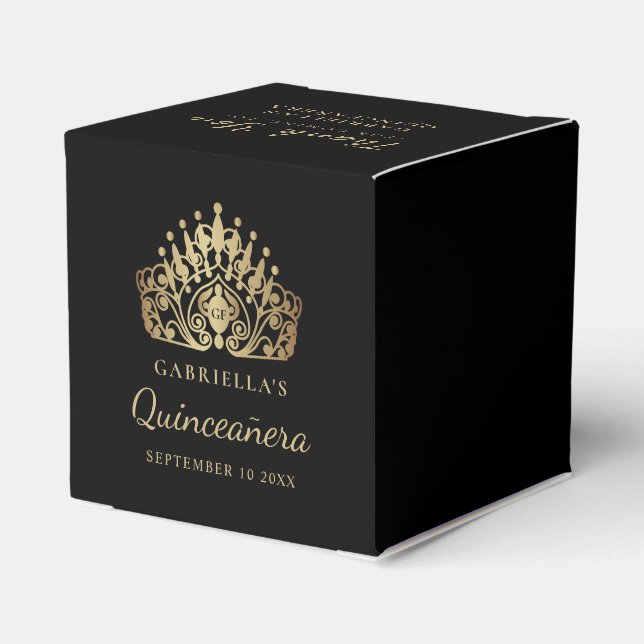 Quinceañera Princess Tiara Krona Tack Presentaskar (Baksidan Sidan)