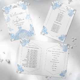 Quinceanera-program Dusty Blue Dress Butterfly Program