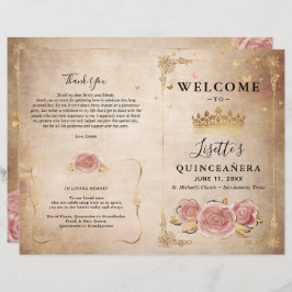 Quinceanera-programmet  Rosa ros Guld