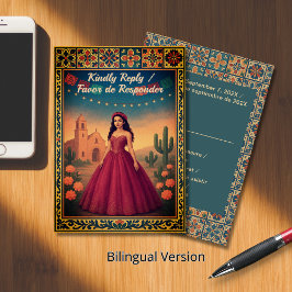Quinceañera Reply | Tarjeta de Respuesta OSA Kort