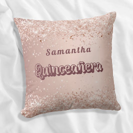 Quinceanera ro guld namn kudde