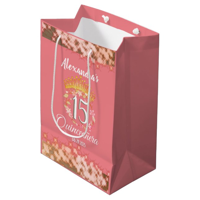 Quinceanera Ro Guld Princess Photo (Framsidan Vinklad)