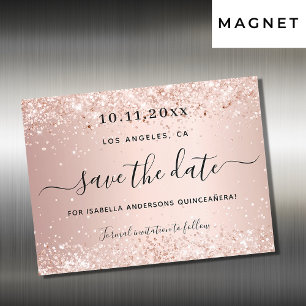 Quinceanera ro guld  spara datum magneter