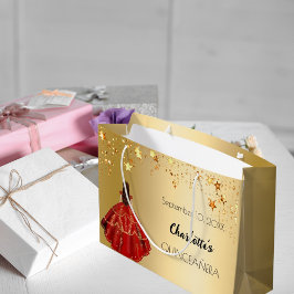 Quinceanera röd guld stjärnorna klädtiara