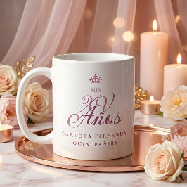 Quinceañera Romantic Exquisite Mis XV Spanish  Kaffemugg