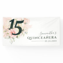 Quinceanera Rosa Blommigt 15:e födelsedagen Botani