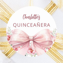 Quinceanera  rosa blommigts