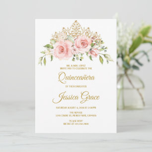 Quinceanera Rosa Flowers, Mis Quince Inbjudningar