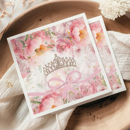 Quinceañera Rosa Guld Napkins Pappersservett