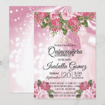 Quinceañera Rosa Mauve Gown och Flowers