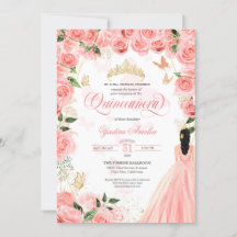 Quinceanera Rosa  Ro Elegant Butterfly Inv.